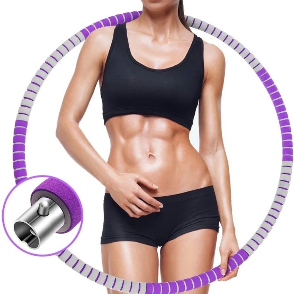 FULLOVE Weighted Hoop for Exercise, Adjustable Weight Fitness Hoops